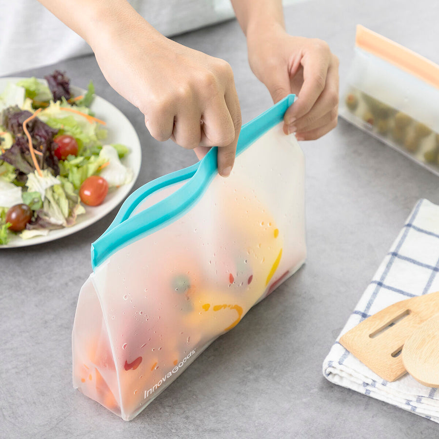 Ein Set luftdichter wiederverwendbarer Beutel Zags InnovaGoods 6 Stücke