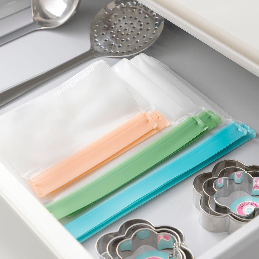 Ein Set luftdichter wiederverwendbarer Beutel Zags InnovaGoods 6 Stücke